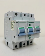 Crabtree Polestar 50A Type 3 / C Triple Pole Circuit Breaker 50 Amp MCB ~ 633/50
