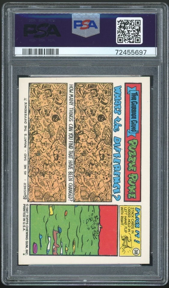 1987 Topps Garbage Pail Kids 11th Series #423b Sy Sty PSA 10 GEM MINT Os11 - Image 2 of 2