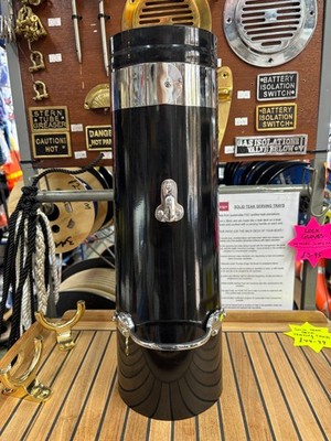 Schmalbootschornstein 18'' x 6'' einschalig verzinkt chrom schwarz