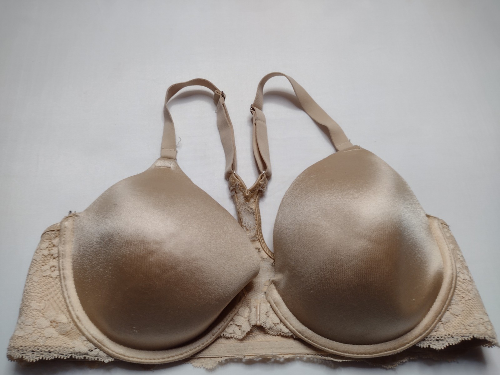 Maidenform T-Shirt Bra 34C 07112 One Fab Fit Lace T-Back Shaping Underwire B7