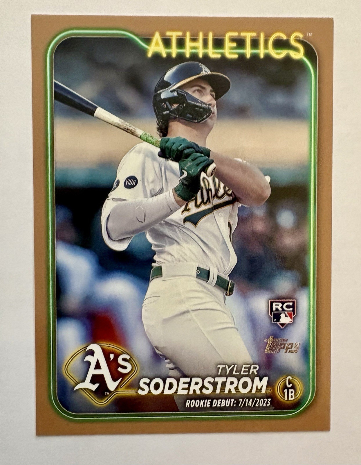 2024 Topps Update Tyler Soderstrom RC #US116 Gold /2024 - Oakland Athletics