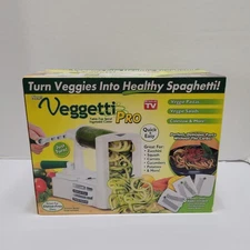 New Sealed Veggetti Pro Table Top Spiral Vegetable Cutter With Three Blades