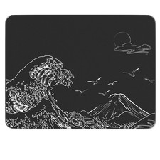 ATTACK SHARK CM05SE Tempered Glass Gaming Mouse Pad, 9H Tempered Glass Surface