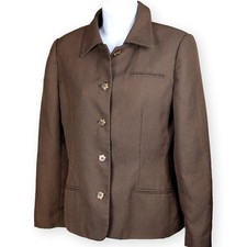 Harve Bernard Brown Black Tweed Blazer 8 Please see pics 