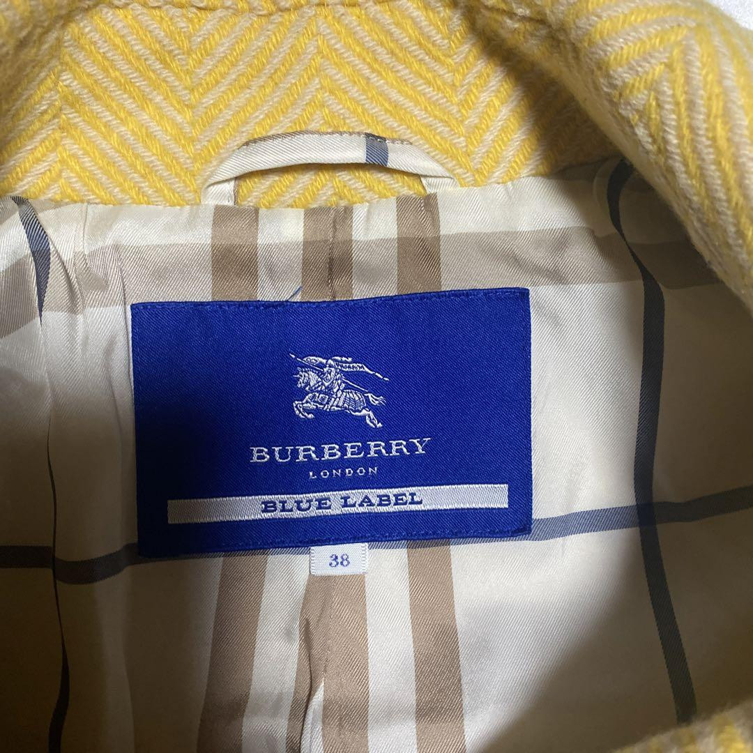 Burberry Blue label ピーコート サイズ38 Burberry Blue Label Peacoat Blue Wool Silver Buttons Asian