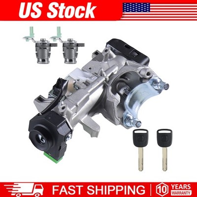 Ignition Switch Lock Cylinder For Honda Accord 2003 2004 2005 w/2 ID48 Chip Keys