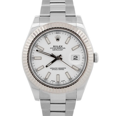 2016 PAPERS Rolex DateJust II WHITE Stainless Steel 41mm 116334 Watch BOX