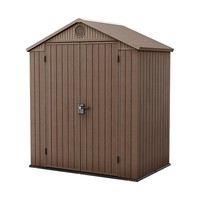 Keter Darwin 6 x 4ft Brown 2 Door Shed Store Tool Floor Included Outdoor Garden