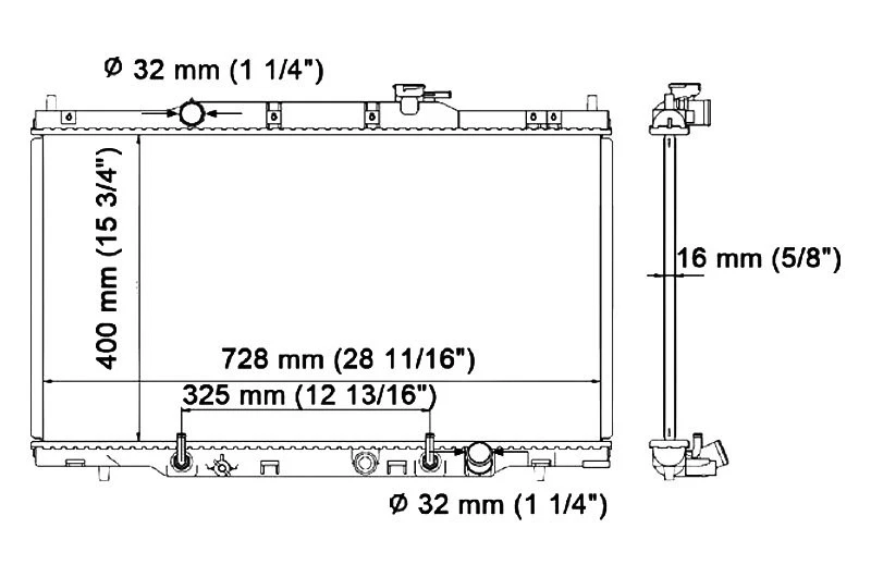 For Honda CR-V 2002-2006 Reach Cooling Engine Coolant Radiator Foto 4 de 4