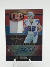 Luke Schoonmaker 2023 Panini Legacy Ruby Futures Patch Auto RC #85/100 Cowboys