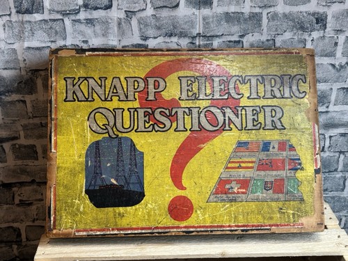 Vintage 1930 Knapp Electric Questioner & Telegraph Game 15 Cards As Is - Picture 1 of 8