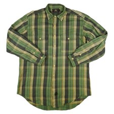 Ralph Lauren Shirt Mens LARGE Green Plaid RRL...