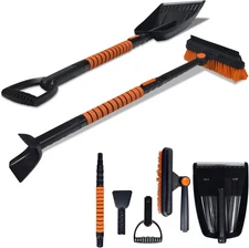 Car Ice Removing Brush Shovel Retractable Winter Snow Shovel Ice Removal Scraper