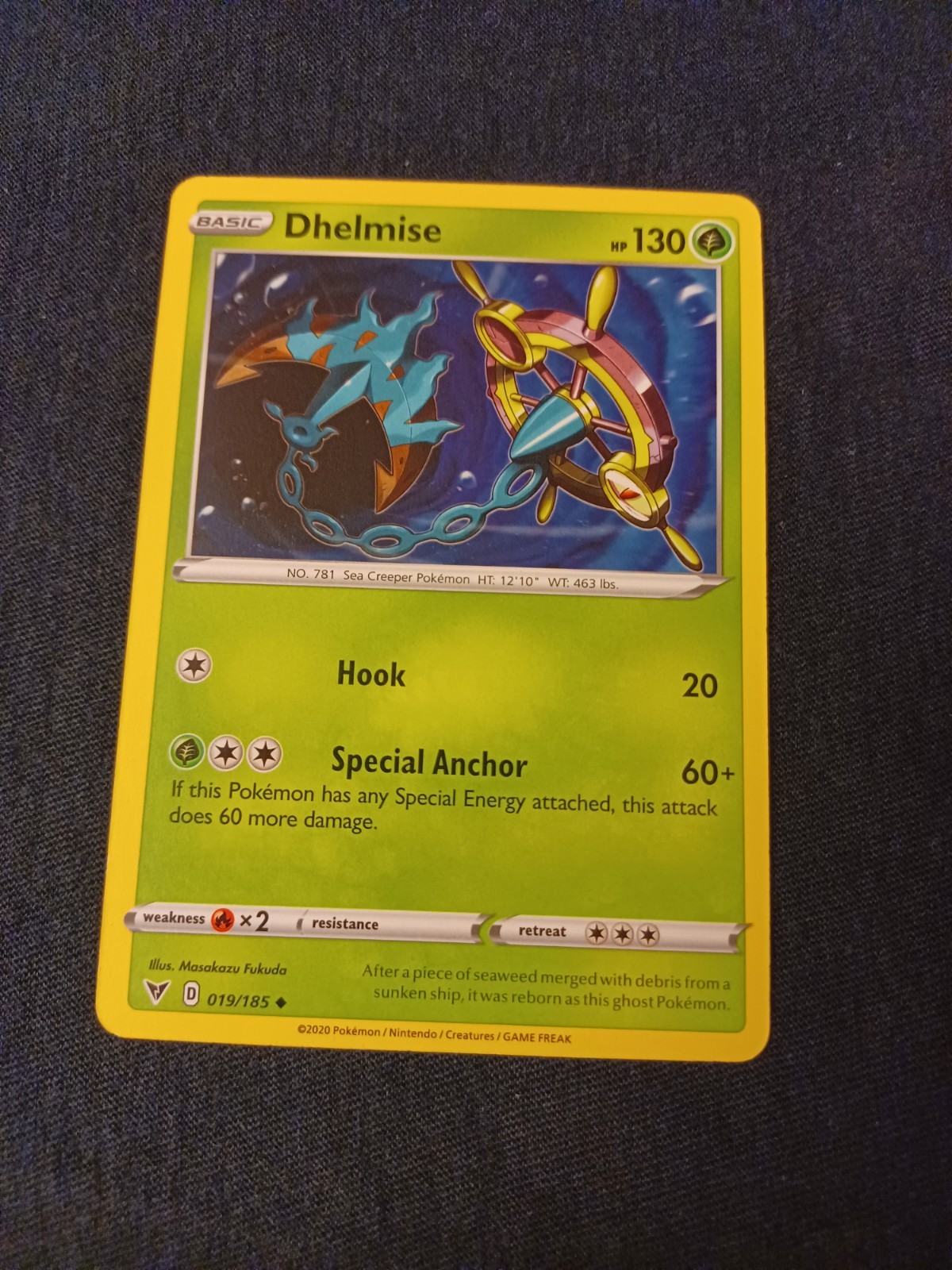 Pokemon Dhelmise 019/185 SwSh Vivid Voltage Regular NM