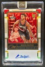 2023-24 Panini One And One Rayan Rupert Holo Gold Rookie Auto RC #02/10 Blazers