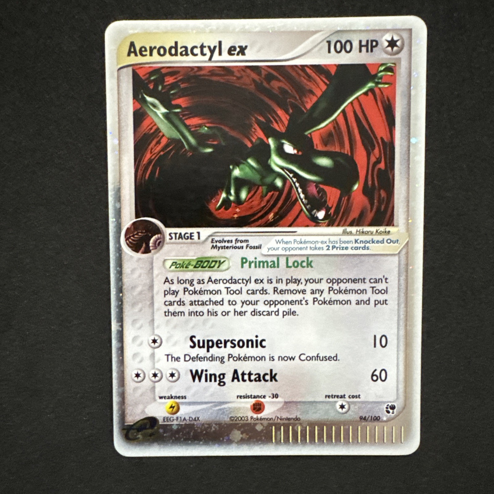 Aerodactyl ex 94/100 Sandstorm Holo Pokemon