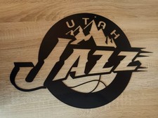 Plaque logo UTAH JAZZ NBA noir Métallique