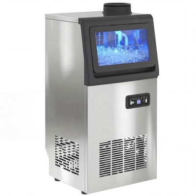 HOMCOM 45kg/24H kommerzielle Eismaschine Maschine mit automatischer Selbstreinigung