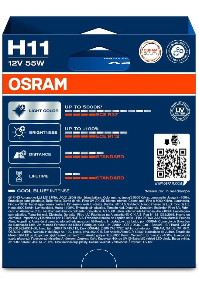 2St OSRAM H11 Cool Blue INTENSE NEW 2025 NextGeneration 5000K HALOGEN LED Lampe - Bild 3 von 3