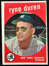 1959 TOPPS #485  RYNE DUREN New York Yankees  MLB baseball card EX