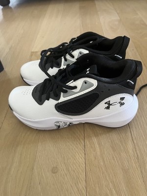 UNDER ARMOUR UA LOCKDOWN 6 LOW LACE-UP SNEAKER YOUTH SHOES BLACK/WHITE SZ 5 NEW