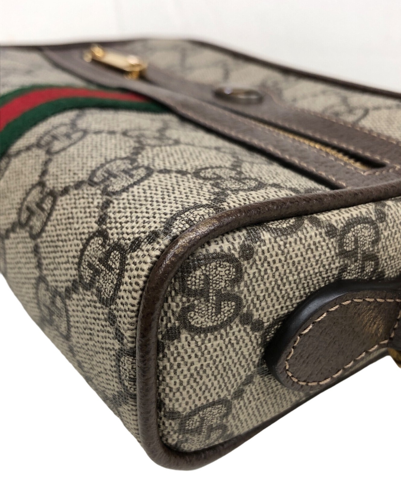 GUCCI GG Supreme Mini Shoulder Bag Brown Canvas Italy 517350 SN2580 thumbnail 14