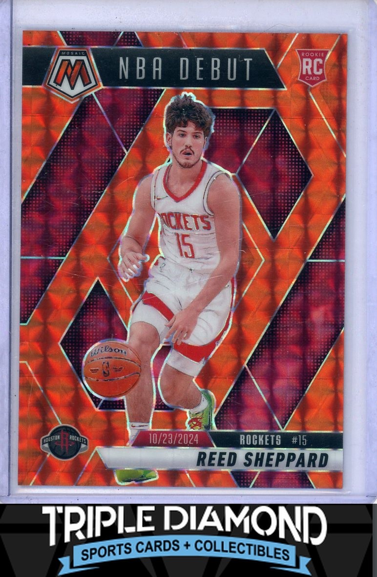 2024-25 Panini Mosaic Reed Sheppard NBA Debut Rookie Orange Mosaic #036/249 M942