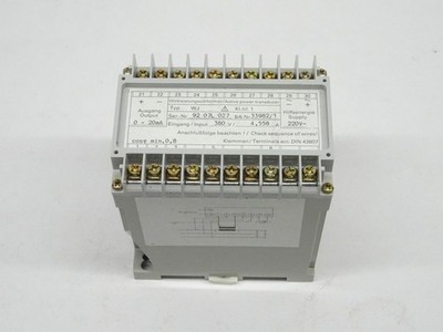 WJ WIRKLEISTUNGSUMFORMER ACTIVE POWER TRANSDUCER 9207L027 33982/1 / Neu-OVP
