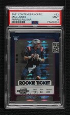 2021 Panini Contenders Optic Purple Pulsar Prizm 7/26 Mac Jones PSA 9 MINT 1j2e