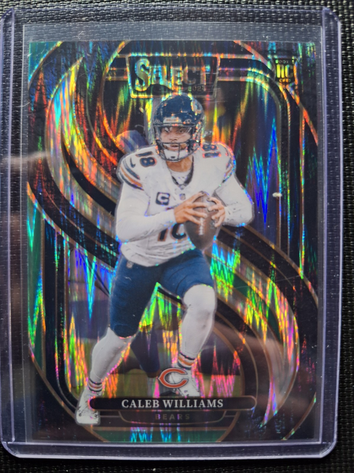 2024 Panini Select - Premier Level Caleb Williams #114 Black & Green Shock Prizm
