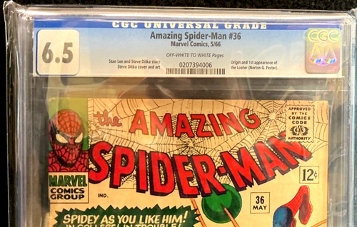 1966 MARVEL COMICS #36 - AMAZING SPIDERMAN - WHEN FALLS THE METEOR -CGC 6.5 GRAD - Picture 4 of 4