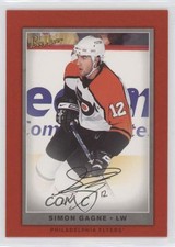 2006-07 Upper Deck Bee Hive Red Facsimile Signature Simon Gagne #28 0c3