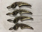 Set (4) Antique Pan Chandelier Arms Art Deco Nouveau Cast Light Fixture Parts