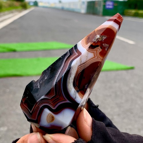 179G Natural Red Orange Sardonyx Carving diamonds Crystal Madagascar mineral - Picture 15 of 24
