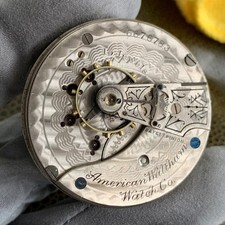 1896 Waltham Grade No. 84 18S 15 Jewels Open Face Pocket Watch Movement Runs