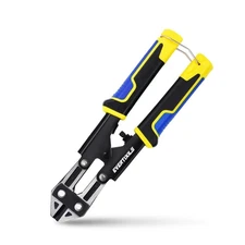 8 Inch Mini Bolt Cutter with Finger Guard - High Leverage Design for Heavy Du...