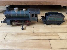 Vtg Pre War Bing GBN I-48 Bavaria Clockwork Locomotive Green Litho Train Wind Up