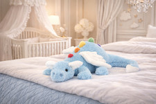 Jellycat Sky Dragon Plush LARGE NWT Blue Dragon Stuffed Animal Gift HTF