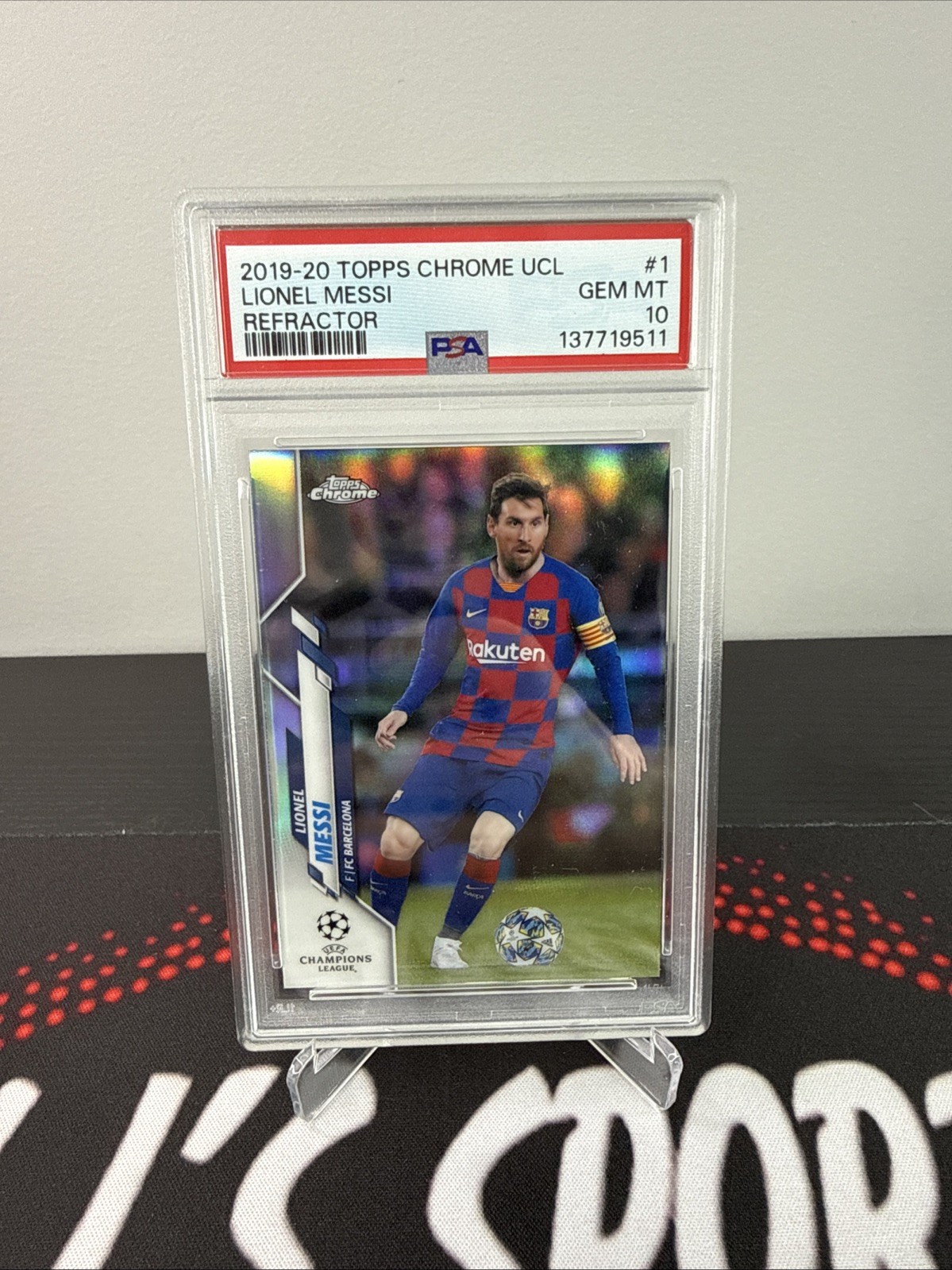 LIONEL MESSI 2019-20 Topps Chrome UCL Refractor #1 PSA 10 GEM