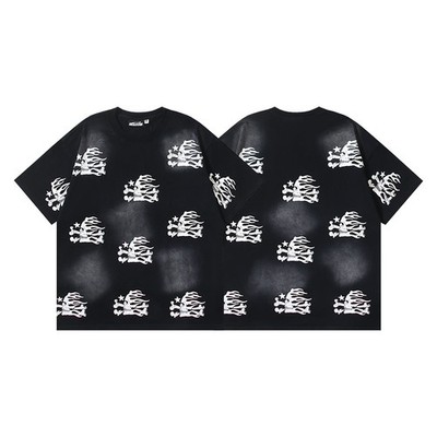 Authentic* Hellstar Cartoon Logo Glitter Logo T-shirt Black