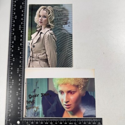 Amy Beth Hayes Schauspielerin Dr Who Albino Servant 2x Autogramm signed Foto
