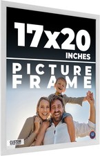 17x20 Frame White Wood Picture Photo Frame with UV Acrylic and Acid Free Backing