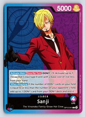 Sanji (041) One Piece Leader Legacy of the Master OP12-041 NM | eBay