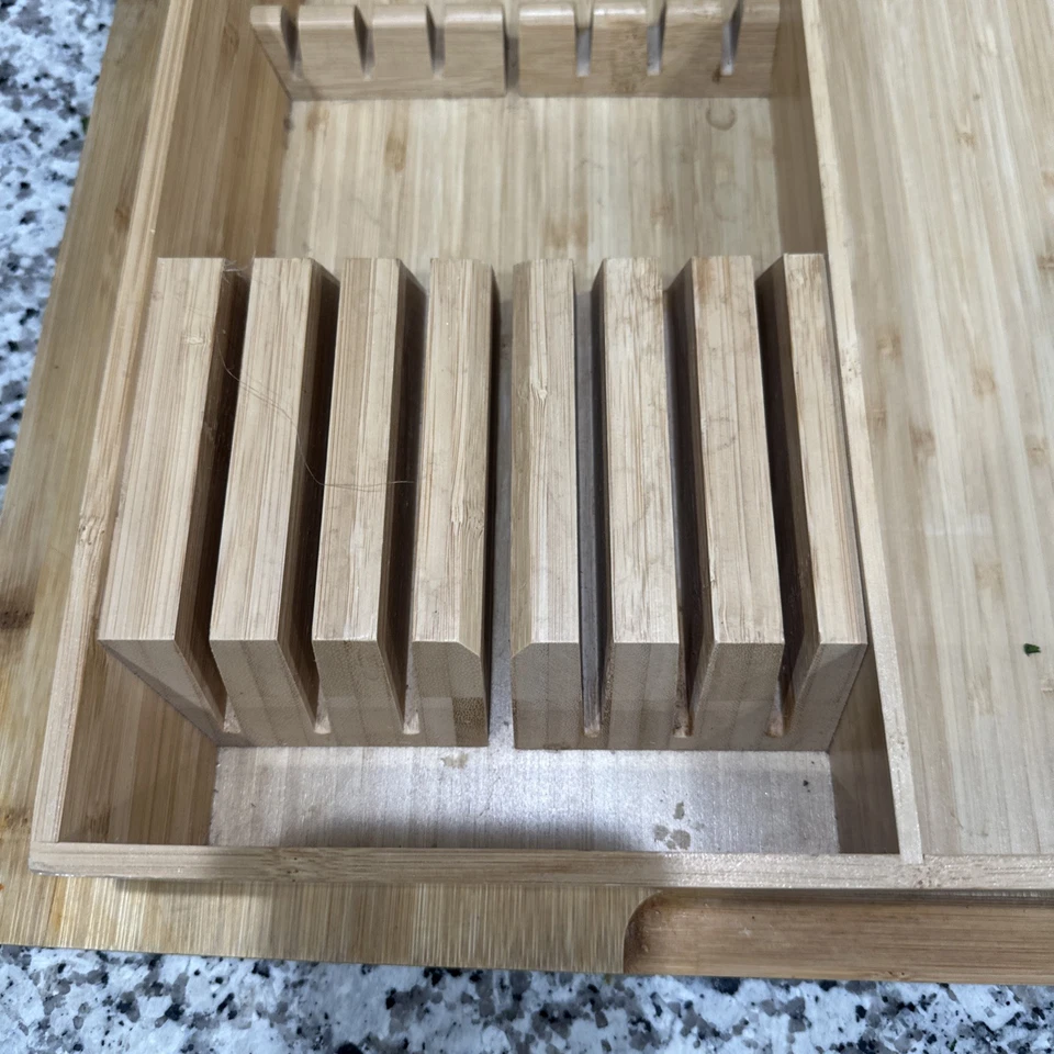 IKEA VARIERA Bambú Utensilios Cuchillo Bandeja Cajón Organizador #22806 19.5"x14.5"x2" * Foto 2 de 4