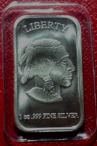 American Buffalo & Indian Bar 1 Troy oz.999 Pure Silver-Mint Sealed