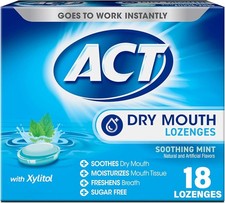 ACT Dry Mouth Soothing Mint Lozenges 18 ea  Pack of 4 