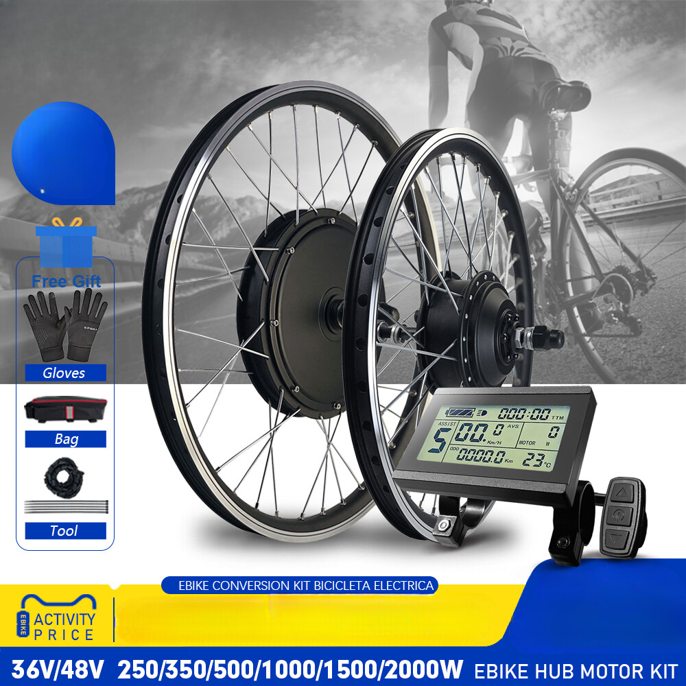 E-bike Conversion Kit 36V 48V 350W-2000W Brushless Front Rear Hub