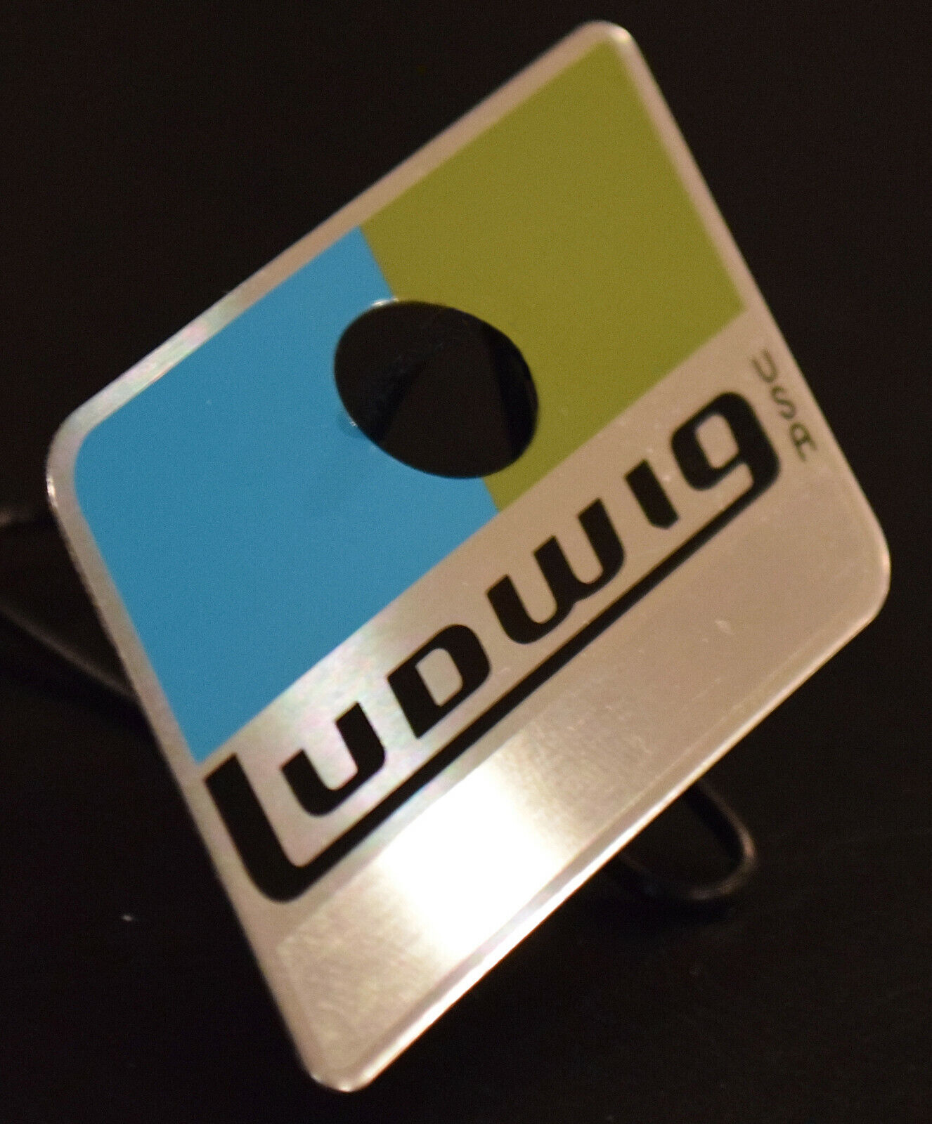 Ludwig Blue/Olive Reproduction Badge w/ Correct Brushed Metal Area for Serial #