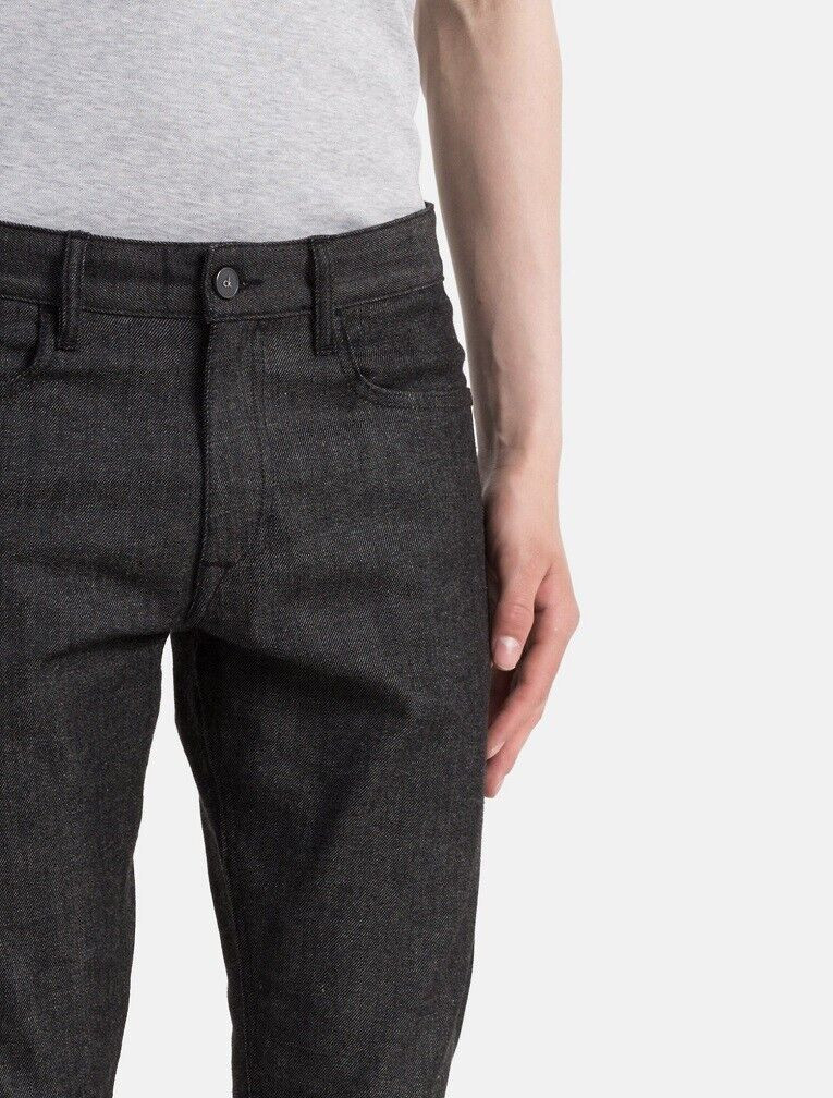 Calvin Klein CK Italian Stretch Selvedge Denim Skinny Fit Jeans Black NEW 33x30 image 3