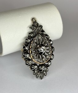 Rare Broche Art Nouveau En Argent Massif 925 - Signée Auguste Vaudet, France 1900